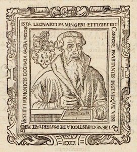Portrét skladatele Leonharda Pamingera 1495-1567, 1573. od Unbekannt