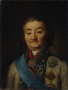 Portrét vrchního velitele flotily hraběte Alexeje Grigorjeviče Orlova z Chesmy 17371808, konec 18. stol. od Unbekannt