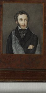 Portrét básníka Alexandra Sergejeviče Puškina 1799-1837, první čtvrtina 19. od Unbekannt