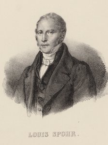 Portrét houslisty a skladatele Louise Spohra 1784-1859, c. 1840. od Unbekannt