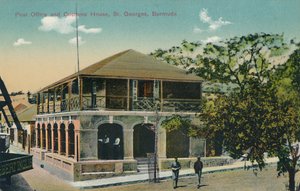 Pošta a celnice, St. Georges, Bermudy, počátek 20. století. od Unbekannt