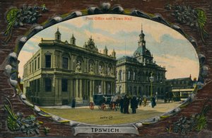 Pošta a radnice, Ipswich, Suffolk, c1905 od Unbekannt