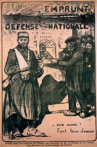Plakát vzdávající hold válečnému úsilí, francouzština, první světová válka, 1914-1918