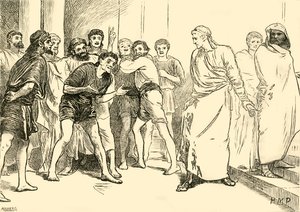 Posthumius v divadle v Tarentu, 1890. od Unbekannt