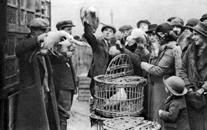 Obchodníci s drůbeží, Caledonian Market, Londýn, 1926-1927 od Unbekannt