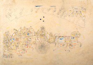 Přípravná studie k portrétu muže Singha a jeho harému, 1810-15. od Unbekannt