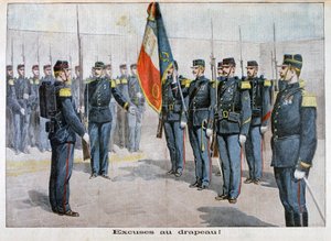 Předkládání omluv pro vlajku, Toulon, Francie, 1898 od Unbekannt