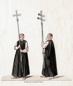 Kněz se stříbrným křížem, kostýmní návrh pro Shakespearovu hru, Jindřich VIII., 19. století od Unbekannt