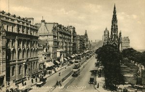 Princes Street Looking East, Edinburgh, c1920. od Unbekannt
