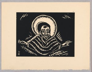 Print, Christos o Poslednim Soude, Christ, Plate IX, Ethiopie, cili Christos, Madonna a Svati, jak jsem ie videl v illuminacich starych ethiopskych kodexu Portfolio od Unbekannt