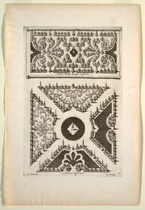 Print, Platte Bende de coup de Fleurs (Plochý pruh květin, pět různých variací) od Unbekannt
