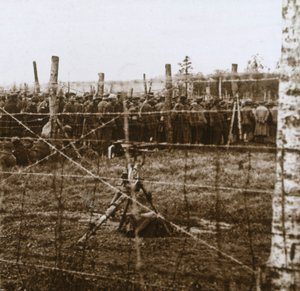 Vězni v Le Mort Homme, Dead Mans Hill, severní Francie, c1914-c1918 od Unbekannt