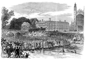 Průvod lodí v Cambridge, 1870 od Unbekannt
