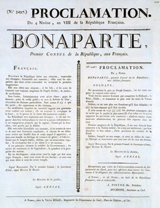Provolání Napoleona 1. konzulem, 19. století od Unbekannt