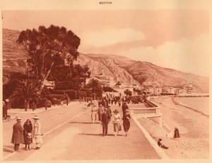 Promenade du Midi, Menton, 1930. od Unbekannt