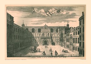 Prospect of the London Guild Hall, 1755, 1886 od Unbekannt