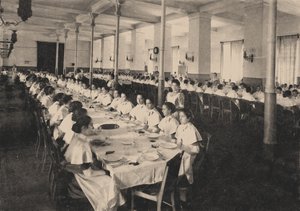 Žáci Smolného ústavu pro šlechtické panny v menze, 1889 od Unbekannt
