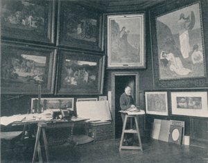 Puvis De Chavannes ve svém studiu, c1897 od Unbekannt