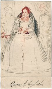 Anglická královna Alžběta I., 1533-1603 od Unbekannt