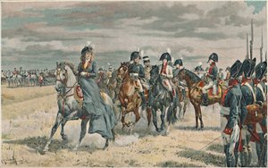 Queen Louisa Reviewing the Prussian Army, 1896 od Unbekannt