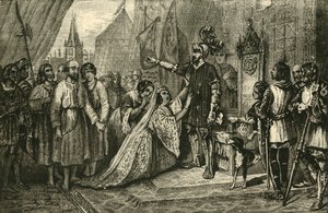 Queen Phillippa Interceding for the Citizens of Calais, 1347, 1890. od Unbekannt
