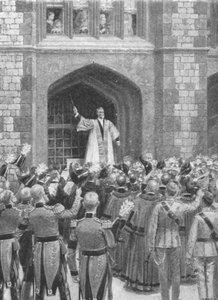 Královna Victoria Serenaded ve Windsoru ráno na své osmdesáté narozeniny...1899, 1901. od Unbekannt