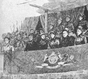 Královna Viktorie na představení...Mors et Vita v Albert Hall, 1886, 1901. od Unbekannt