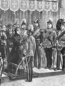 Královna Viktorie vyznamenává důstojníky...ve Windsoru, 8. prosince 1879, 1901. od Unbekannt