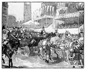 Královna Viktorie otevírá Holborn viadukt, Londýn, 1869 od Unbekannt