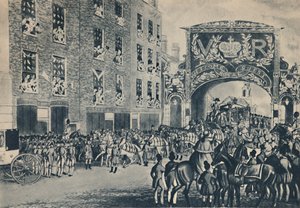 Queen Victorias Entrance To The City On Her Way To The Guildhall, 9. listopadu 1837, 1948. od Unbekannt