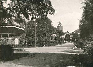 Queens Watch Tower, palác, Mandalay, 1900. od Unbekannt