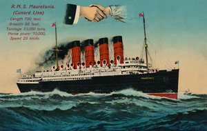 R.M.S. Mauretánie. Cunard Line, c1930. od Unbekannt