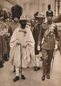 Ras Tafari, princ regent z Etiopie císař Haile Selassie s vévodou z Yorku, 1924 od Unbekannt