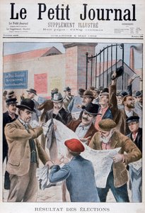 Čtení výsledků voleb v novinách, Paříž, 1902 od Unbekannt