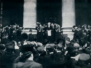 Čtení Proklamace války proti Turecku z Royal Exchange, Londýn, 1914 od Unbekannt