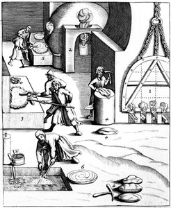 Rafinace mědi maďarským procesem, 1683 od Unbekannt