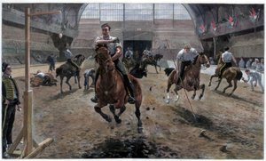 Zkouška na Royal Military Tournament v Agricultural Hall, Islington, Londýn, 1886 od Unbekannt