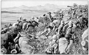 Relief of Ladysmith – poslední nápor na Hlangwane Hill, 19. února 1900 od Unbekannt