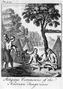 Náboženské obřady nisovských Tunguzů, c1748 od Unbekannt