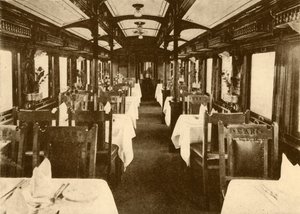Restaurant Car on a Remote Train, South African Railways, 1930. od Unbekannt