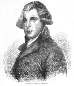 Richard Brinsley Sheridan , irský dramatik, básník a politik, c1875 1878 od Unbekannt