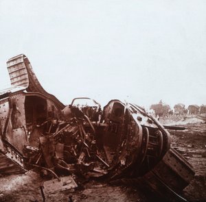 Roztržená nádrž, Champagne, severní Francie, c1914-c1918 od Unbekannt