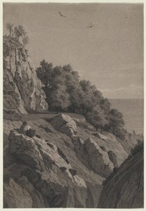 Rocky Cliff on a Coast, c. 1850-1860. od Unbekannt