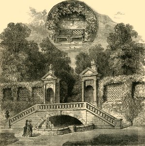 Rogers Seat a Inigo Jones Gateway, Holland House, c1876. od Unbekannt