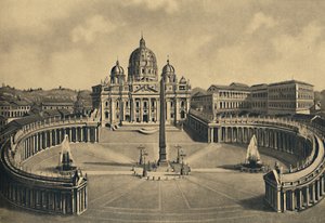 Roma - bazilika a náměstí sv. Petra. Vatikánský palác, 1910 od Unbekannt