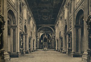 Roma - Hlavní loď baziliky sv. Jana Lateránského Borrominiho, arch. 1650, 1910 od Unbekannt