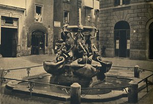 Řím - náměstí Mattei. - Fontána želv. Landini a Della Porta 1585., 1910 od Unbekannt