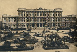Řím – Prati di Castello. Nové soudy od Calderiniho a socha Cavoura, 1910 od Unbekannt