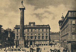 Roma - náměstí a sloup Marca Aurelia, 1910 od Unbekannt