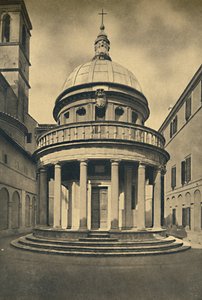 Roma - Chrám od Bramante v ambitech S. Pietra v Montoriu na kopci Janiculum, 1910 od Unbekannt